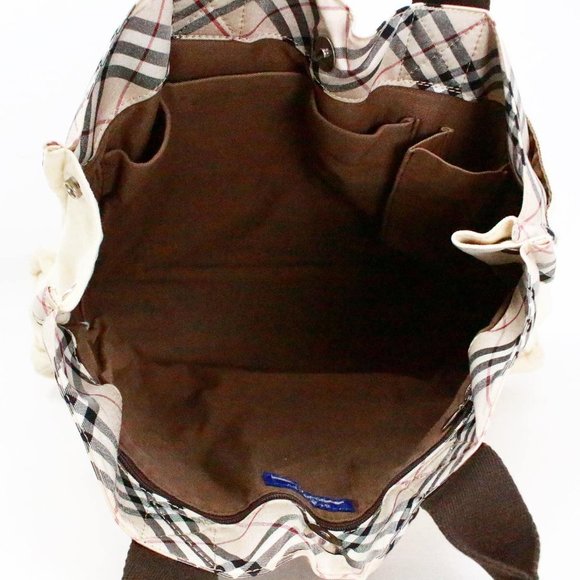 BURBERRY #40290 Ivory Canvas Small Tote Bag - Picture 4 of 8